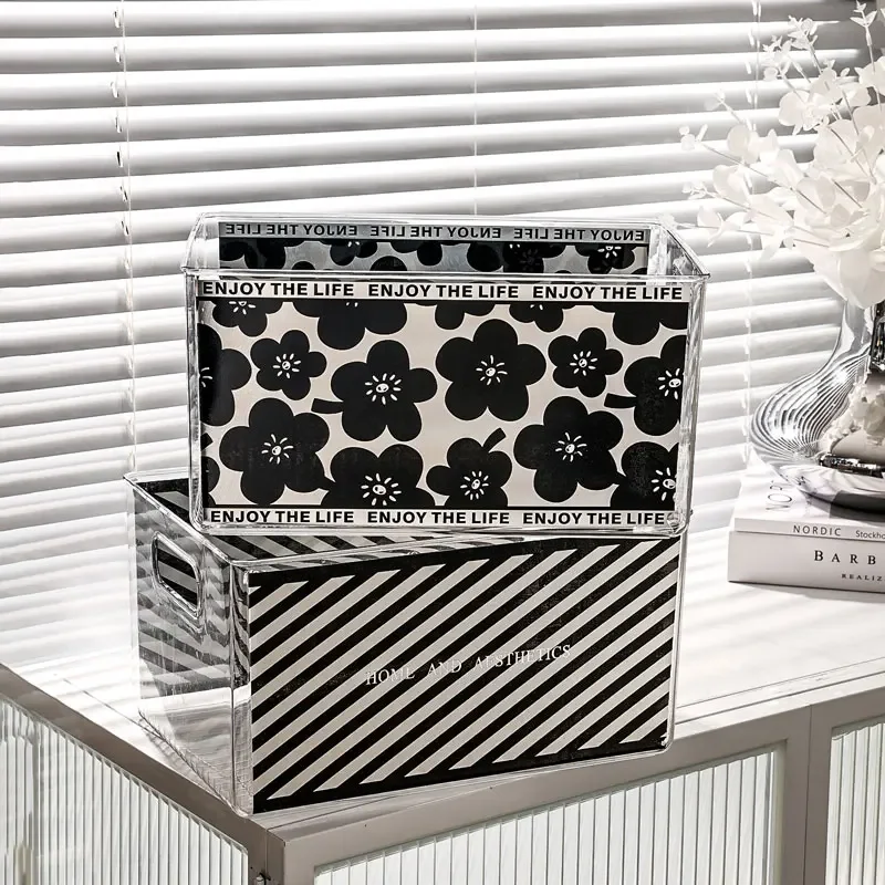 Face Mask Storage Box - 卓上化粧品収納ボックス、スキンケア製品、フェイスマスク、雑貨、スナックバスケット、プラスチック収納オーガナイザー