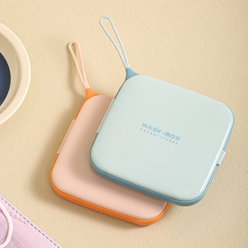 Face Mask Storage Box - 1PC マスク収納袋防塵再利用可能なマスク保存バッグホルダーフェイスマスクキーパーポケット学生防塵マスクボックスオーガナイザー