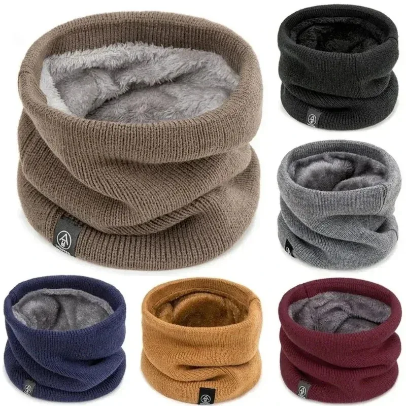 Neck Gaiter Face Cover - 1-5 個ニットネックウォーマースポーツスカーフ厚くて柔らかい暖かいフェイスカバー女性男性用冬スケートランニングハイキング防寒