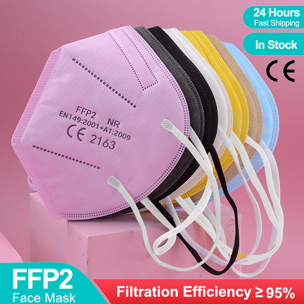 Black Face Mask Pack - KN95フィルター付き5層ffp2マスク,95% フィルタリング,マルチカラー,ブラック,ピンク,ブルー,ffp2,nr,EUでの迅速な発送