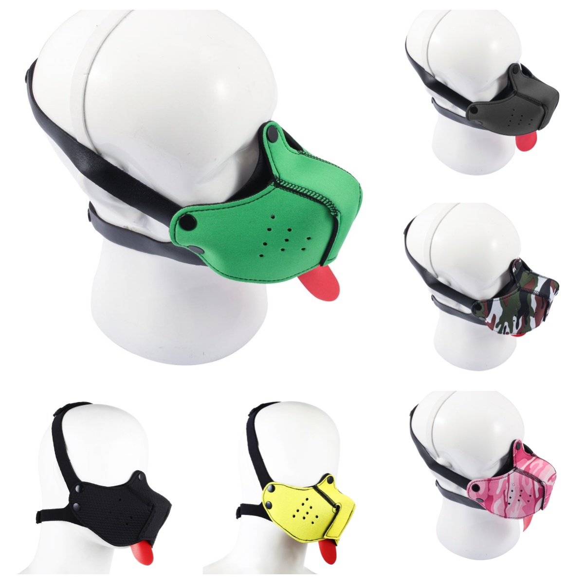Respirator Half Face - ユニセックスセクシーなロールプレイ衣装男性女性子犬コスプレハーフフェイスフェチマスクハロウィン子犬プレイパーティーアクセサリー