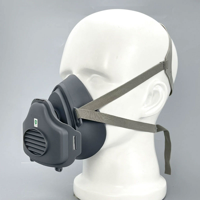 Respirator Half Face - 防塵マスク作業安全ゴムマスク綿フィルターハーフフェイス防塵マスク防塵家庭用清掃大工ビルダー研磨用