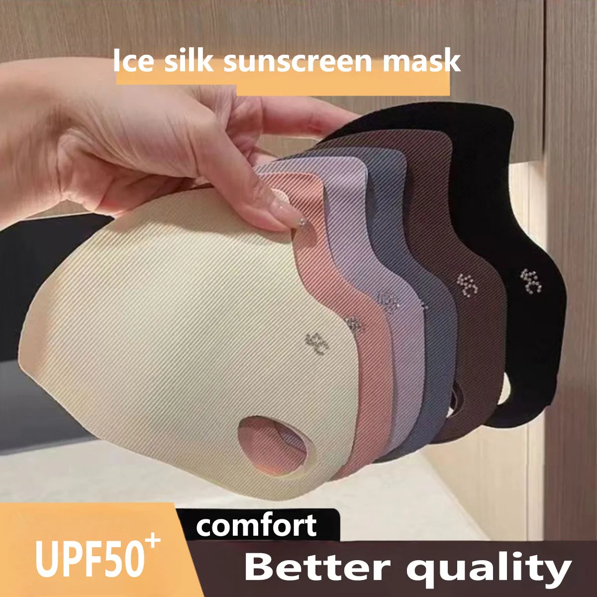Cloth Face Mask Washable - 5色の糸入りアイスシルクマスク女性用ソリッドカラー通気性UV保護夏用日焼け止めマスクマスク