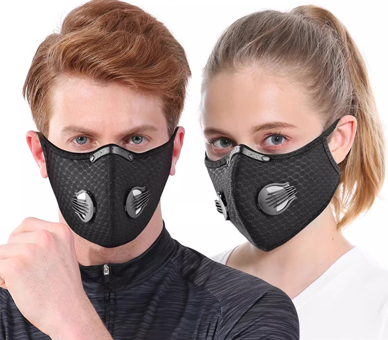Dust Mask Construction - サイクリングマスク スポーツ 洗える 再利用可能 フィルター付き 防塵マスク