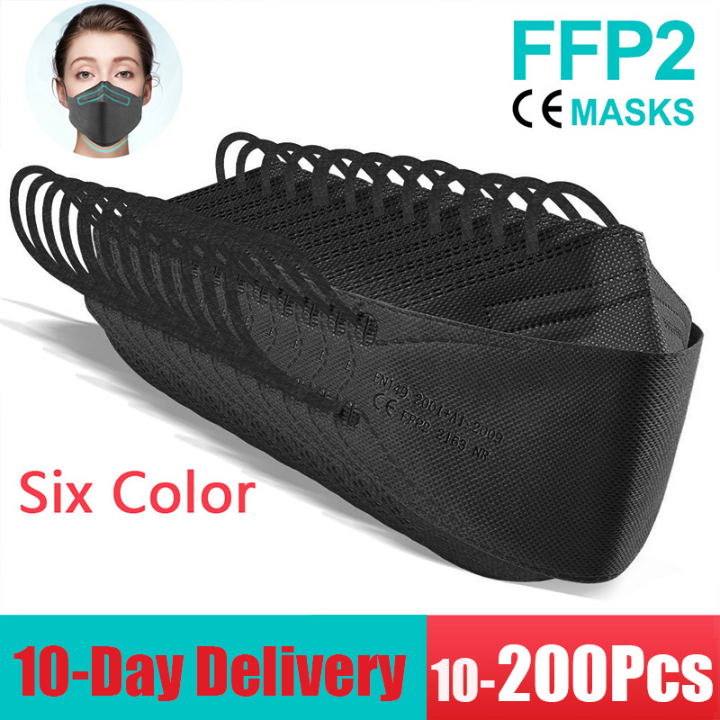 Disposable Surgical Mask - 10日以内の配送! 大人用の再利用可能な安全防塵マスクffp2,衛生的なマスクkn95