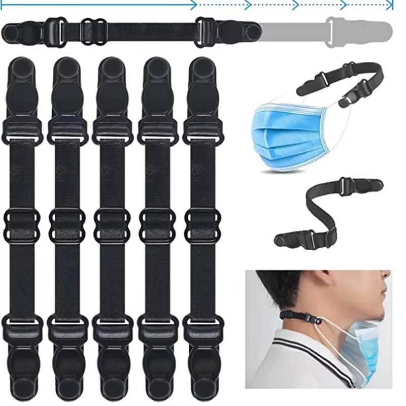 Mask Ear Saver Strap - 5PC 調節可能なマスク延長包帯マスクフック耳ロープユニセックスマスク延長ベルト耳の痛みを軽減するマスクストラップ