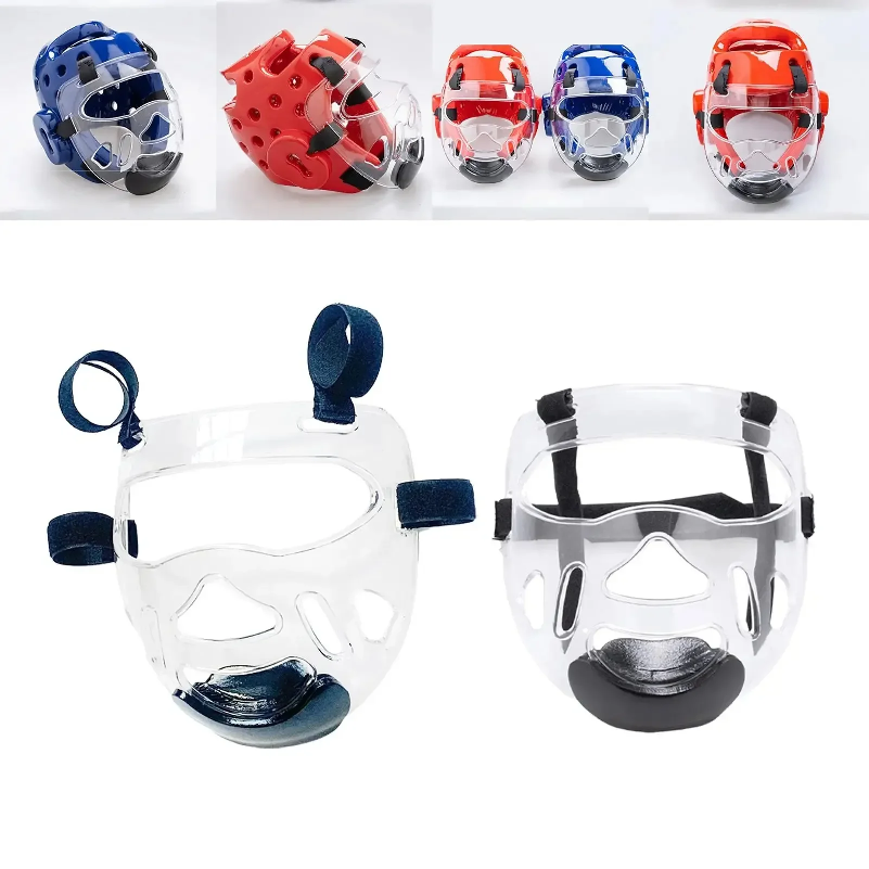 Kids Face Mask - テコンドーマスクプロテクター大人子供用ヘルメットヘッドカバー取り外し可能な男性女性フェイスガードボクシング空手用