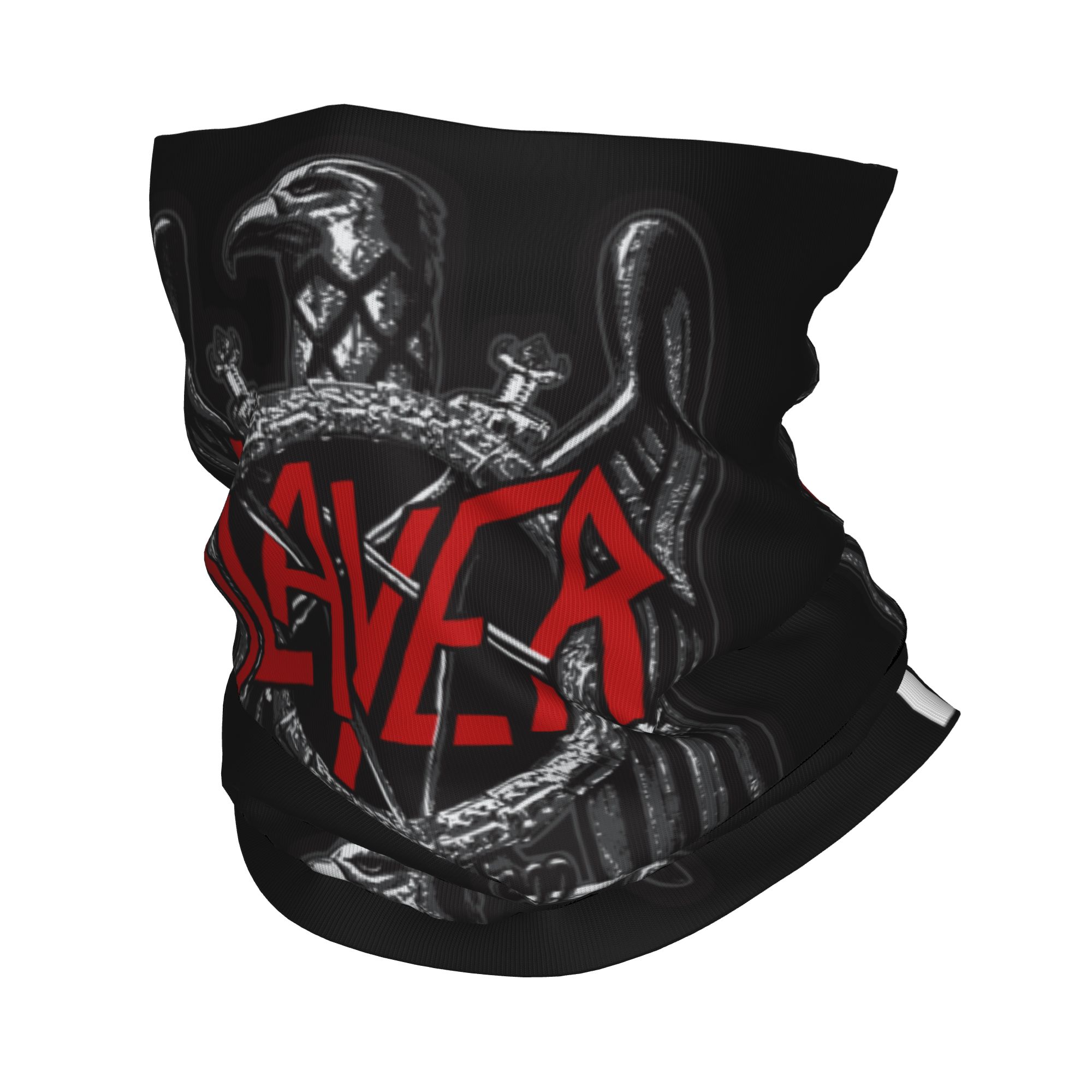 Neck Gaiter Face Cover - カスタムスレイヤーズロゴバンダナネックゲイターUV保護フェイススカーフカバー男性女性ヘビーメタルスラッシュヘッドバンドチューブバラクラバ