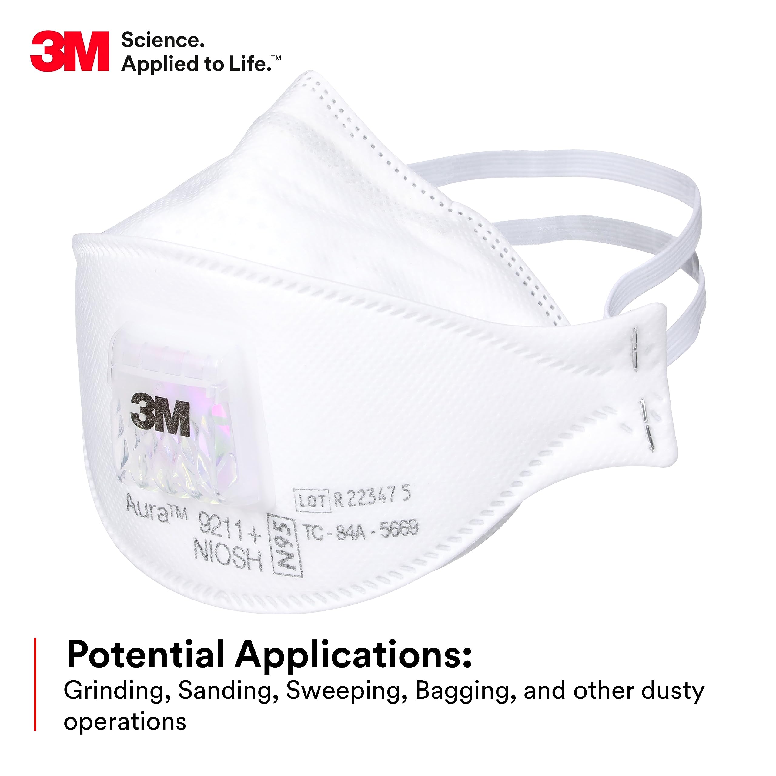 Dust Mask Construction - 3M オーラ 9211+ 粒子状物質用呼吸器 N95 使い捨てマスク