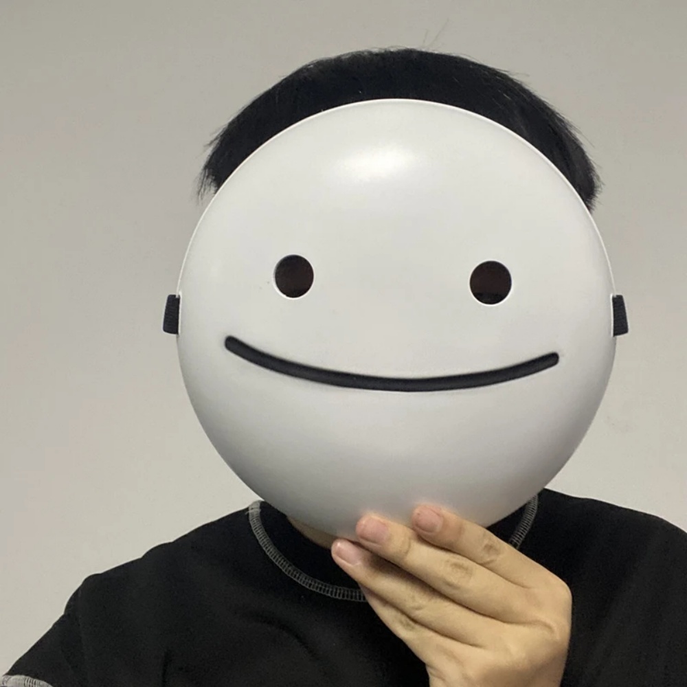 Kids Face Mask - アニメドリームコスプレスマイルマスク大人用フルフェイスホワイトマスク調節可能なヘッドウェアユニセックスハロウィンコスチュームパーティー小道具