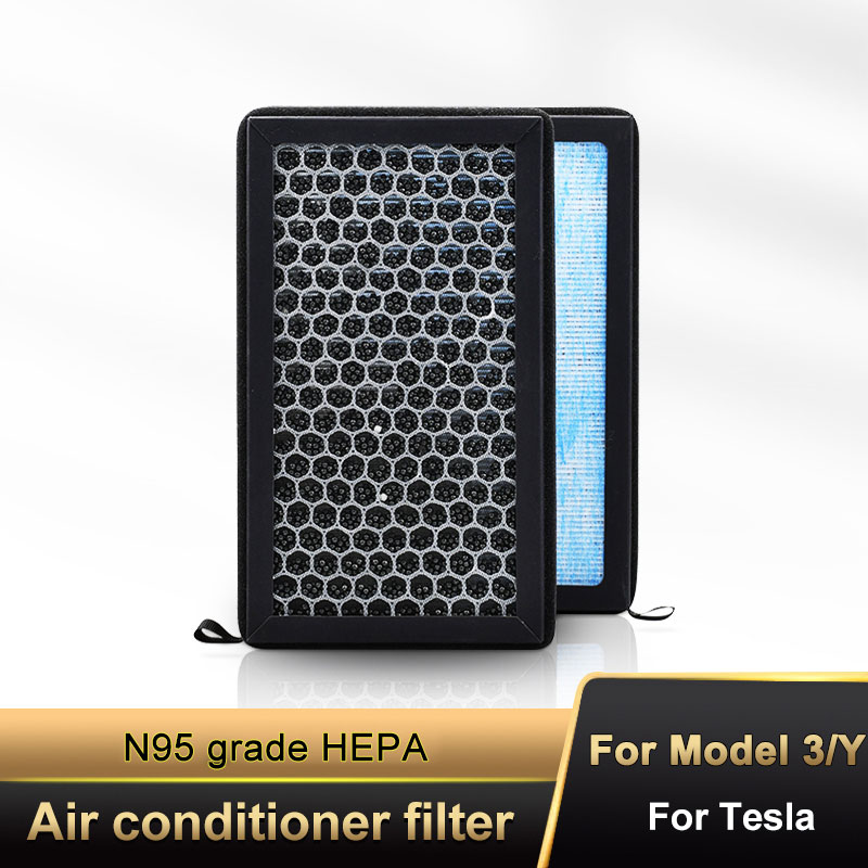 Filter Replacement N95 - 2 個テスラモデル 3 モデル Y HEPA