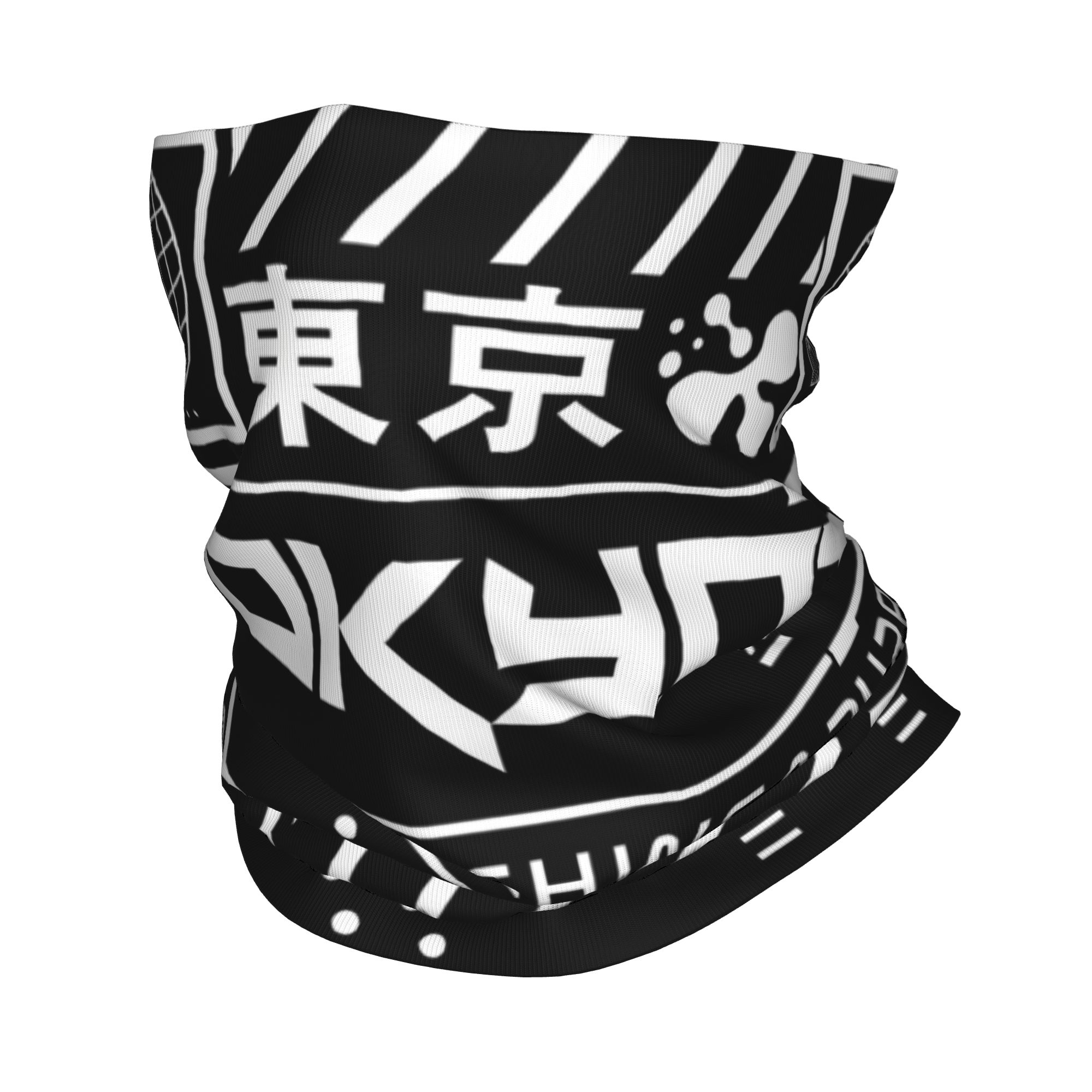Neck Gaiter Face Cover - カスタムテックウェアバンダナネックゲイター防風フェイススカーフカバー男女兼用サイバーパンクメカニカルシェイプヘッドウェアチューブバラクラバ