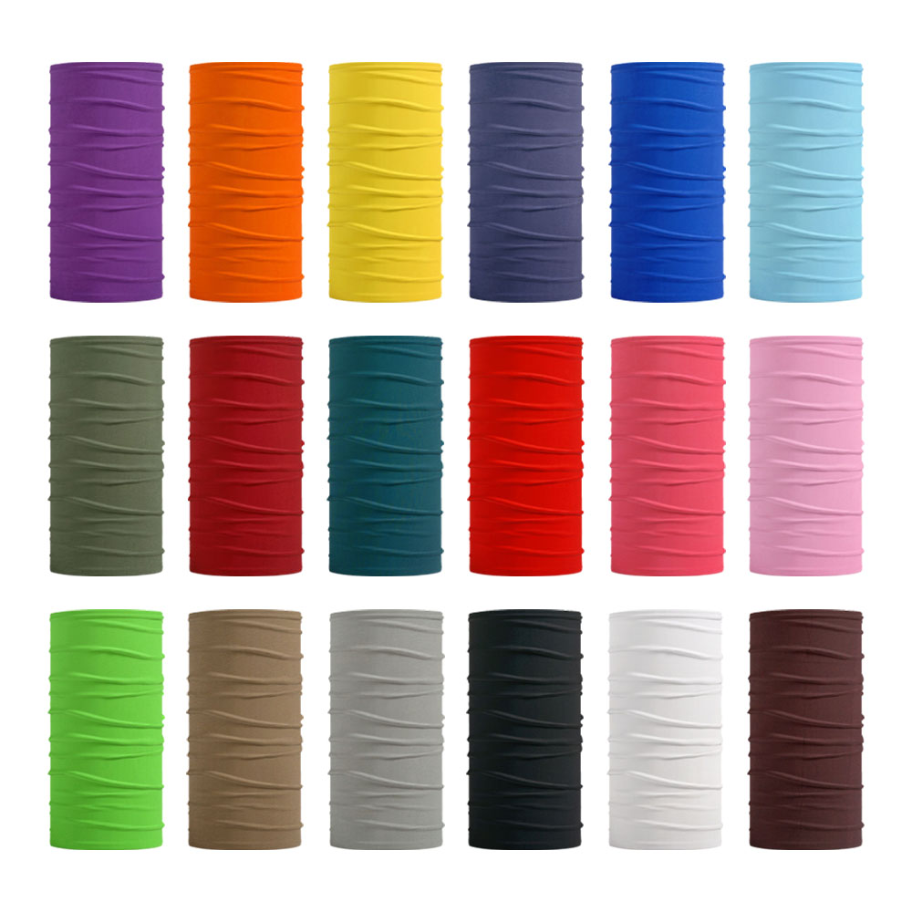 Neck Gaiter Face Cover - シームレスな無地バンダナ男性女性黒赤グレーヘッドバンドスカーフハイキングネックゲートルキャンプサイクリングフェイスカバー目出し帽