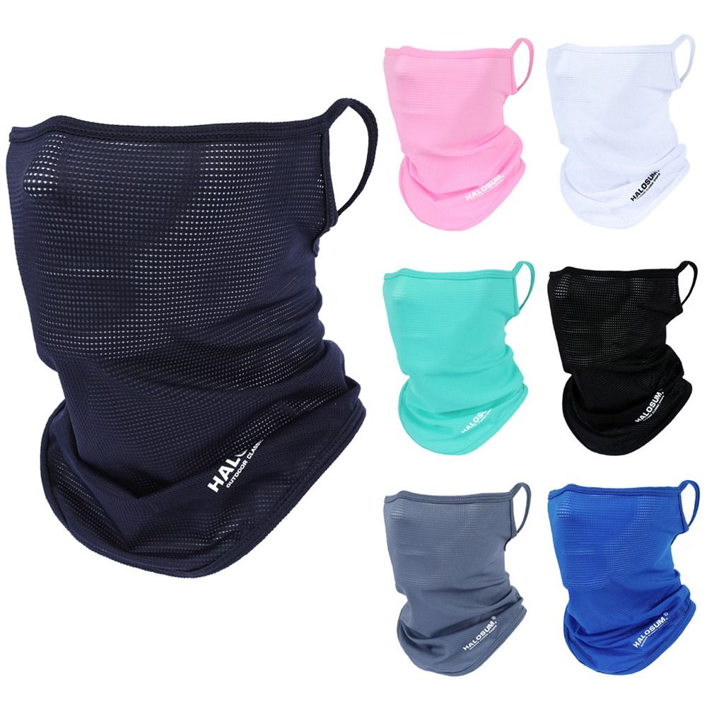 Sports Mask Breathable - 夏アイスシルク日焼け防止バイクマスクフルフェイスマスク目出し帽通気性太陽 UV 保護屋外スポーツサイクリング男性女性