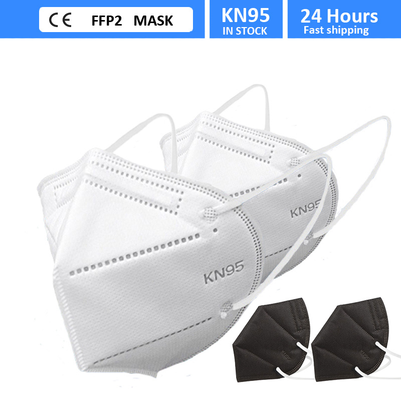 Kn95 Respirator Mask - FFP2 フェイスマスク KN95 フェイシャルマスカリラ 5 層フィルターマスク濾過口マスク白大人用保護マスク黒マスク