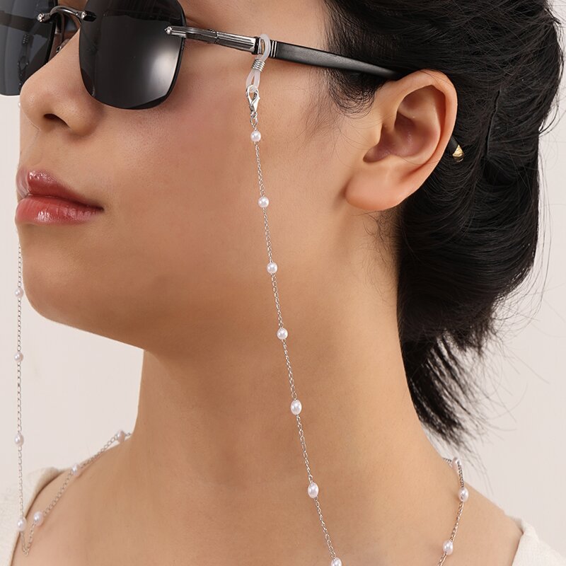 新しい紛失防止エアポッズ用メガネストラップ、ビーズ付きマスク - Mask Chain Holder のレビューと価格