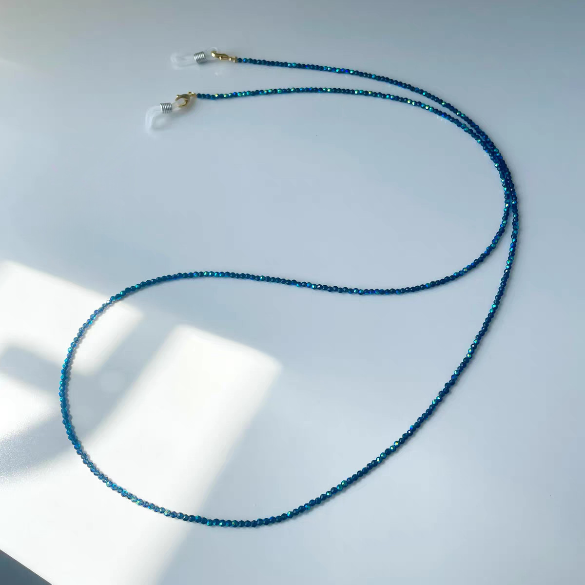 眼鏡チェーン スパークリングブルージルコンビーズ付き紛失防止 - Mask Chain Holder のレビューと価格