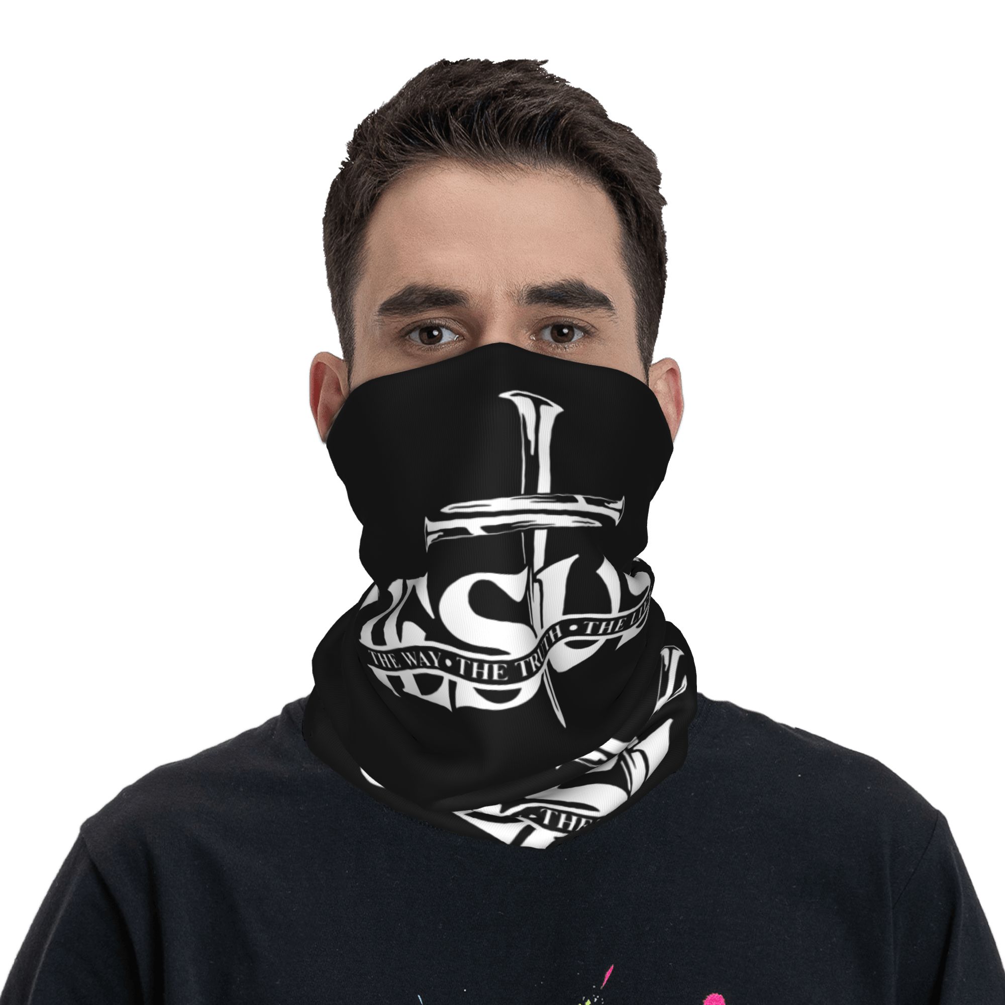 カスタム イエス ザ ウェイ ザ トゥルース ザ ライフ バ - Neck Gaiter Face Cover のレビューと価格