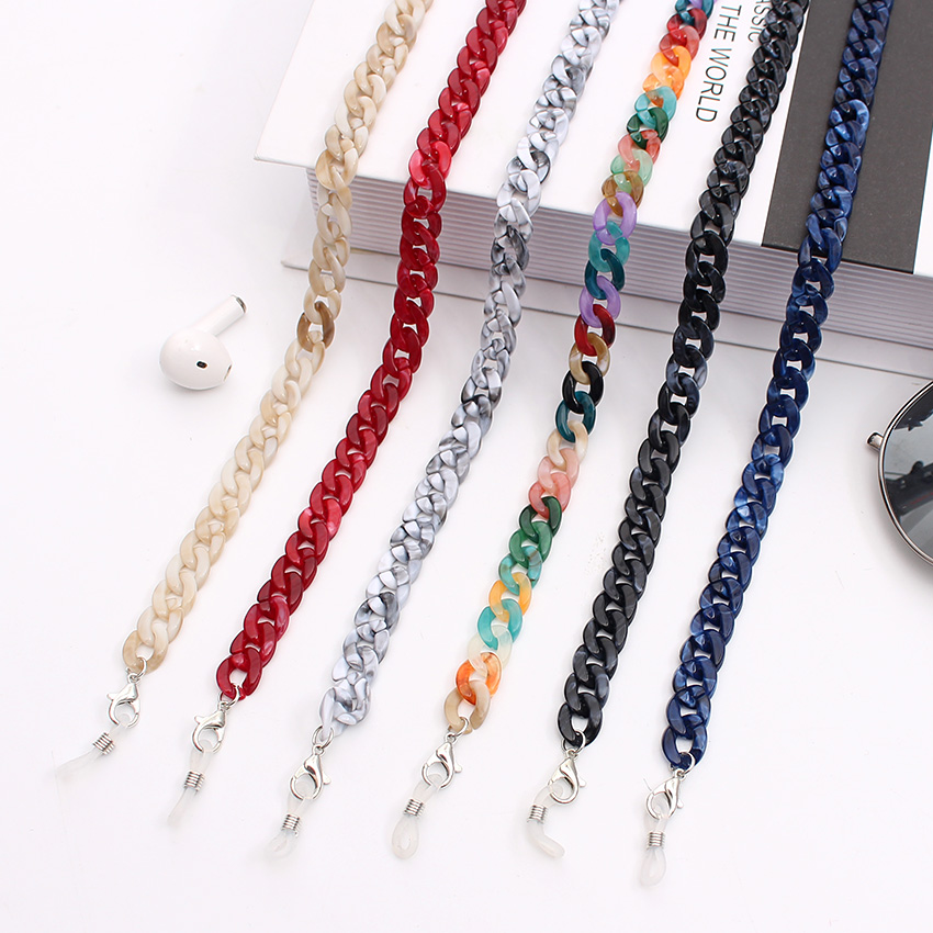 チェーンとペンダント付きの女性用アクリルメガネ,女性用眼鏡コ - Mask Chain Holder のレビューと価格