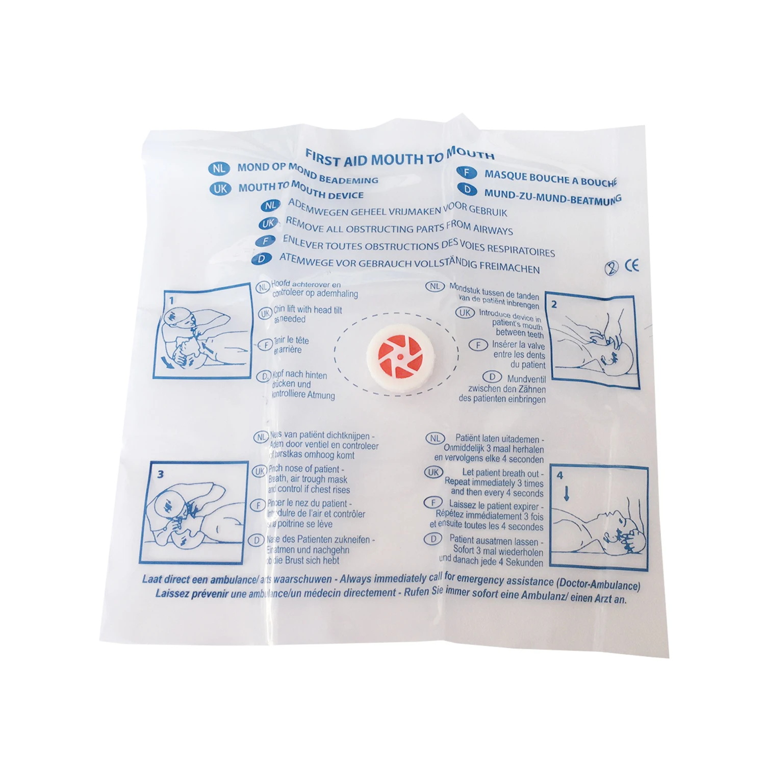 メーカー口対口呼吸マスク使い捨て救急人工呼吸マスクCE EO - Disposable Mask Blue のレビューと価格