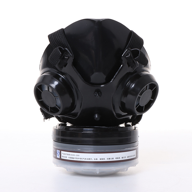 新しいハーフフェイス黒ガスマスク呼吸器天然ゴム作業安全マスク - Dust Mask Construction のレビューと価格