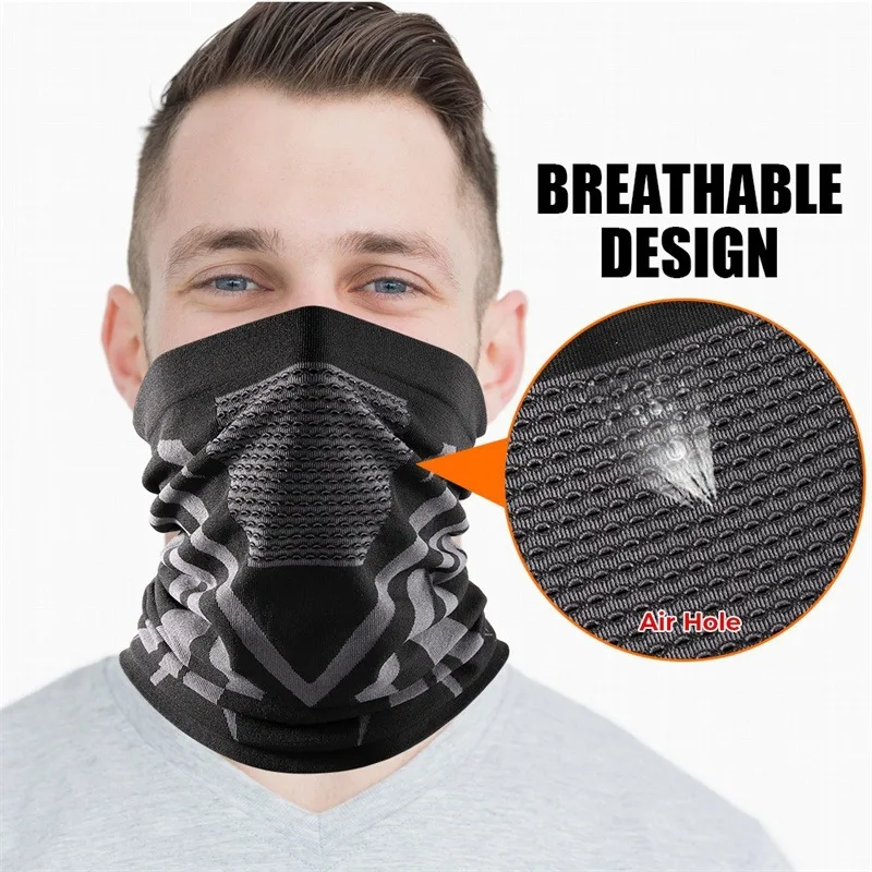 色冬通気性快適なサーマルニットスカーフフェイスカバーネックウ - Sports Mask Breathable のレビューと価格