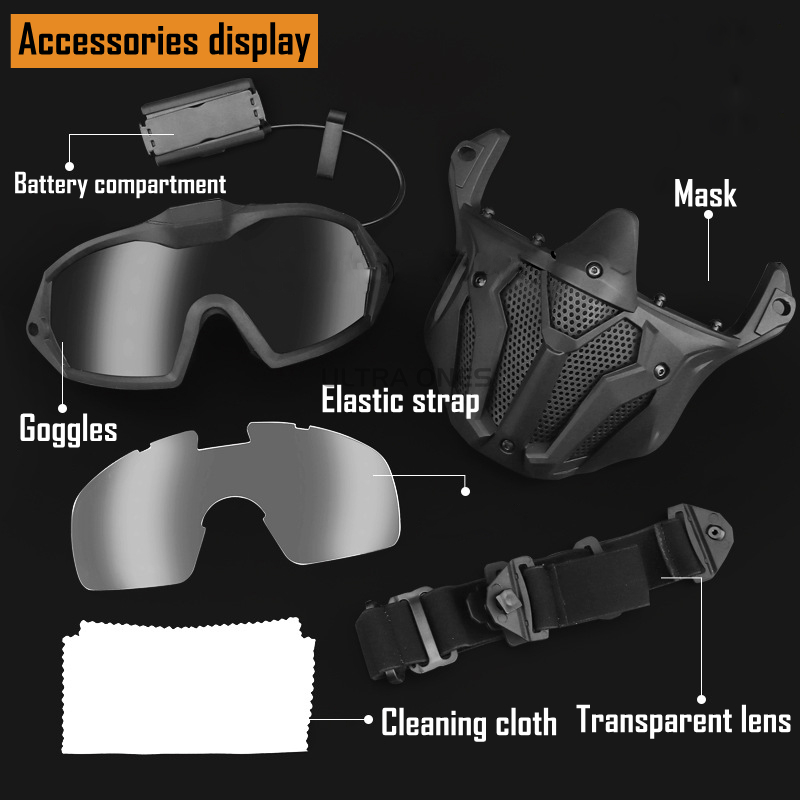 戦術的なフルフェイスマスク防曇ファン射撃安全保護具狩猟エアガ - Anti Pollution Mask のレビューと価格