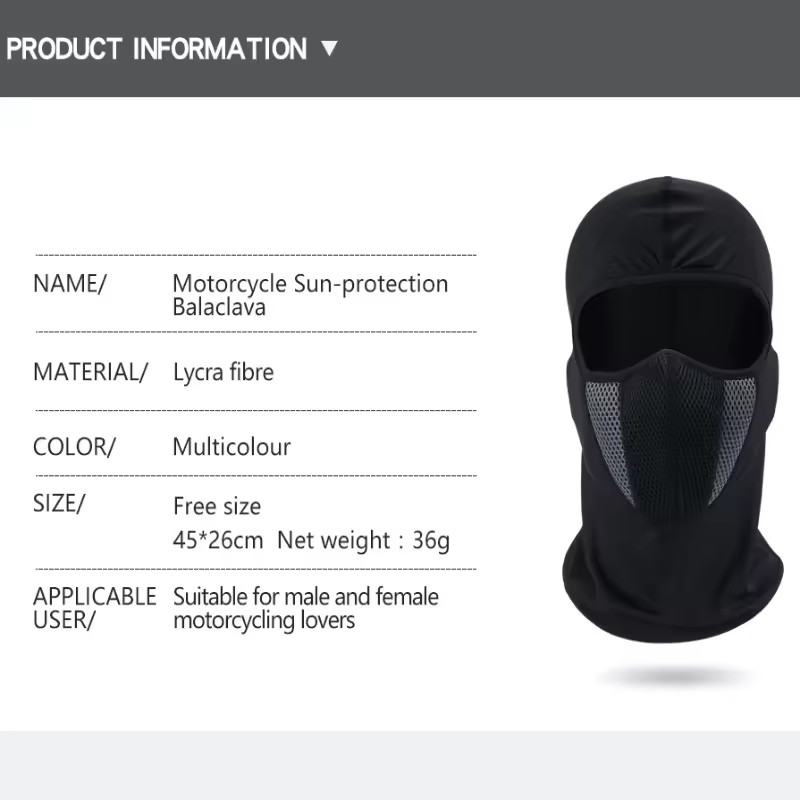フルフェイスマスクサイクリング防風ヘッドギアオートバイバラク - Sports Mask Breathable のレビューと価格