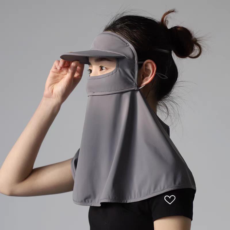 UV日焼け止めアイスシルクセット薄いつばのサンハット、通気性 - Sports Mask Breathable のレビューと価格
