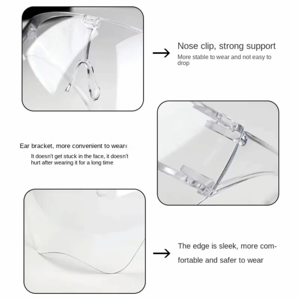 曇り止めフルフェイスマスク透明アンチスプラッシュ保護フェイス - Anti Pollution Mask のレビューと価格