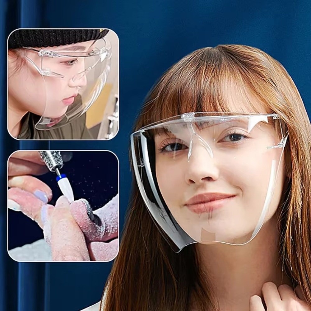 曇り止めフルフェイスマスク透明アンチスプラッシュ保護フェイス - Anti Pollution Mask のレビューと価格