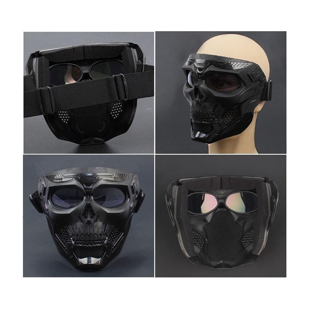 オートバイに乗るためのクリエイティブな頭蓋骨マスク、レトロな - Mask Lanyard Adjustable のレビューと価格