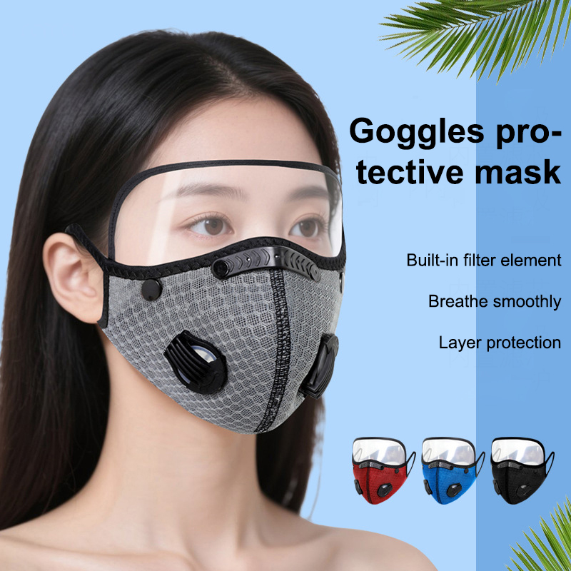 新しいサイクリングフェイスマスクフィルターゴーグル付き防塵マ - Dust Mask Construction のレビューと価格