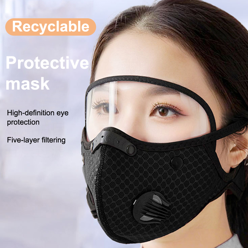 新しいサイクリングフェイスマスクフィルターゴーグル付き防塵マ - Dust Mask Construction のレビューと価格