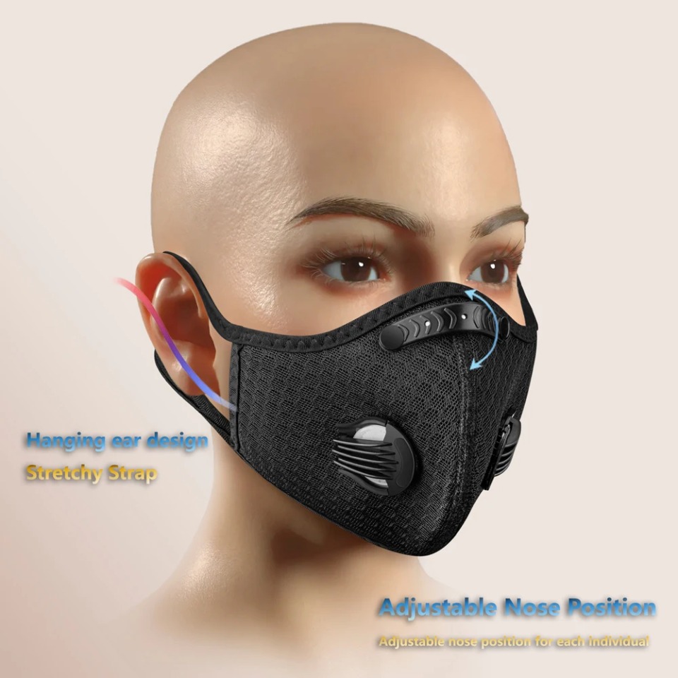 1 個サイクリングマスク活性炭フィルターマスク PM2.5  - Anti Pollution Mask のレビューと価格