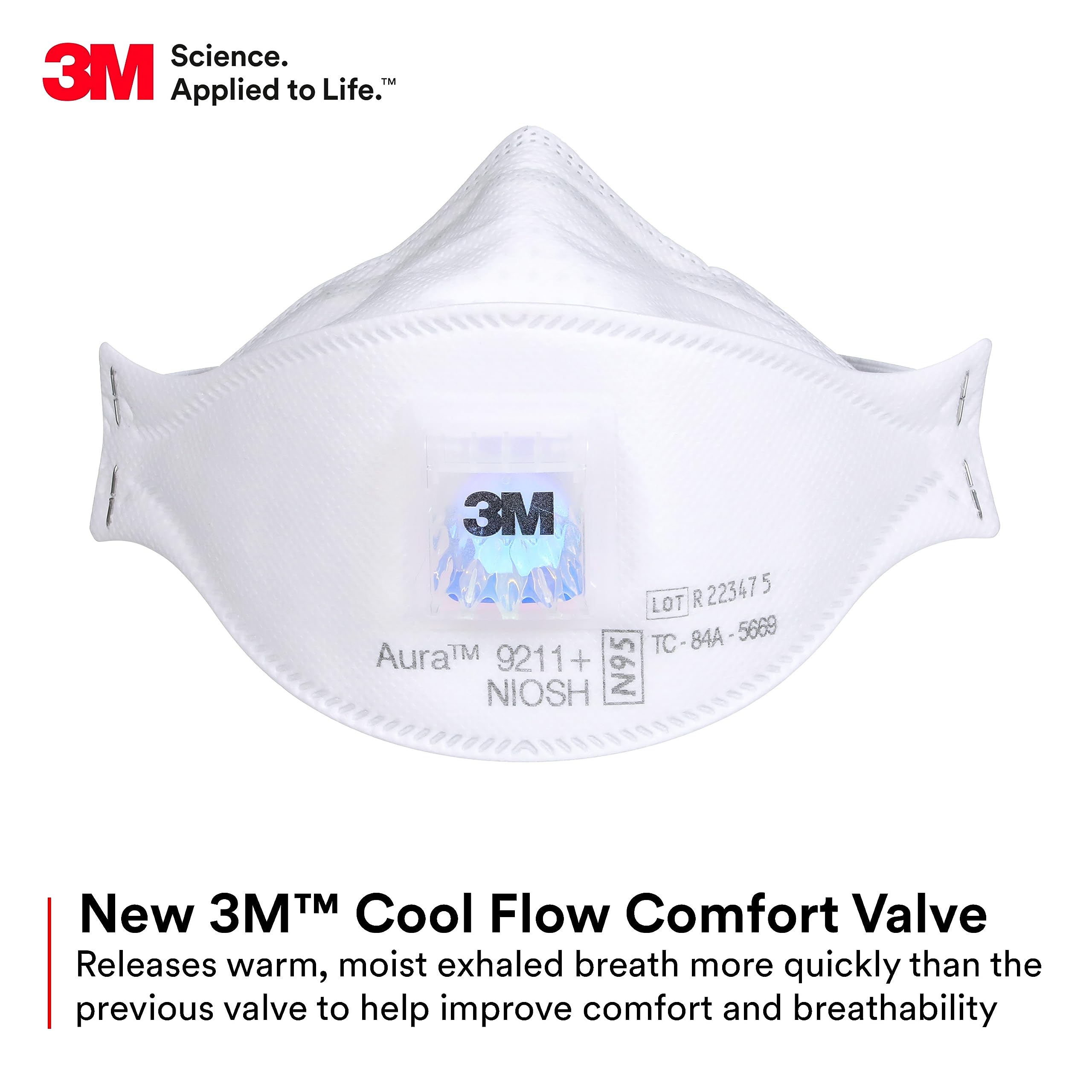 3M オーラ 9211+ 粒子状物質用呼吸器 N95 使い捨 - Dust Mask Construction のレビューと価格