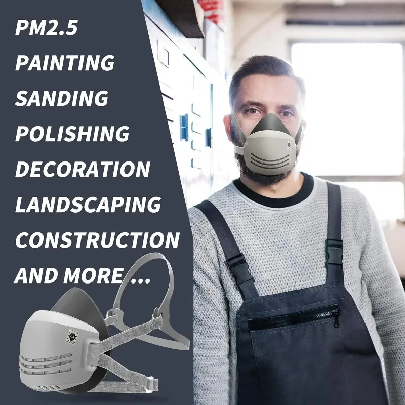 フィルター付きハーフフェイスマスク,綿レスピレーター,工業用 - Dust Mask Construction のレビューと価格