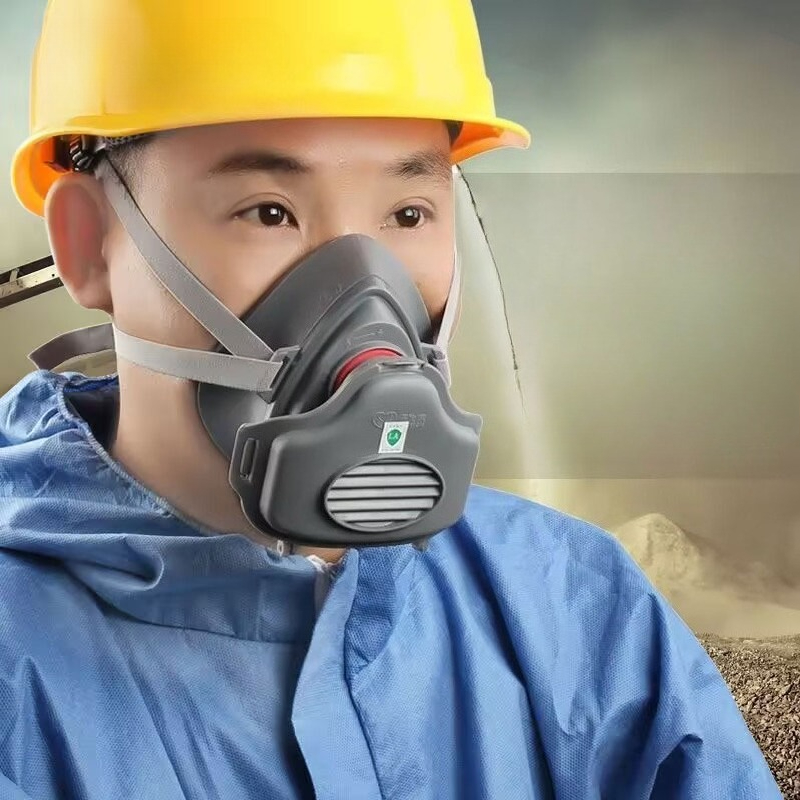ハウスクリーニング作業安全ゴムマスク綿フィルターハーフフェイ - Respirator Half Face のレビューと価格