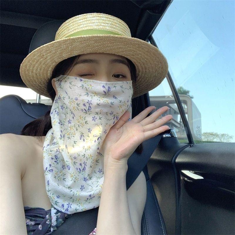● 花夏日焼け止めマスクフルフェイス紫外線女性薄型カバーフェ - Kids Face Mask のレビューと価格