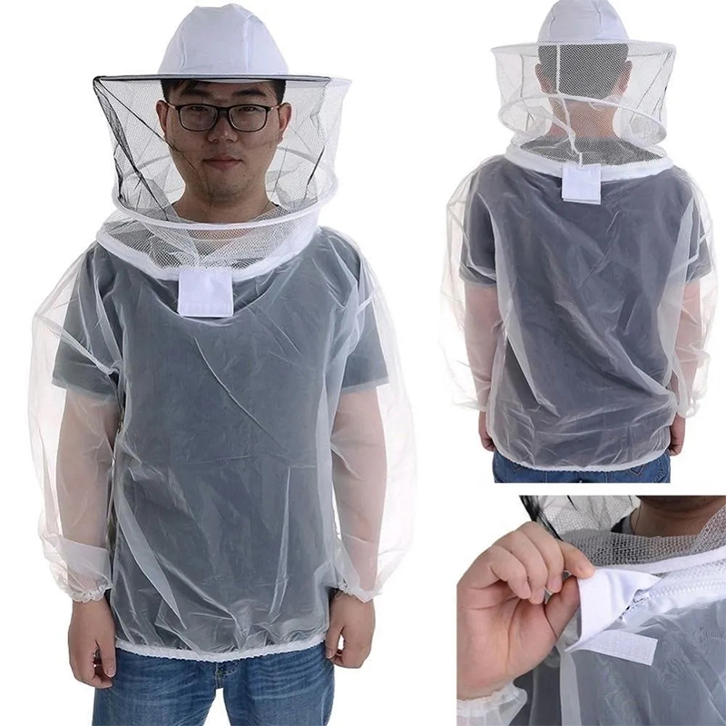 メッシュハーフボディ養蜂家服通気性抗蜂服抗蜂刺フェイスマスク - Respirator Half Face のレビューと価格