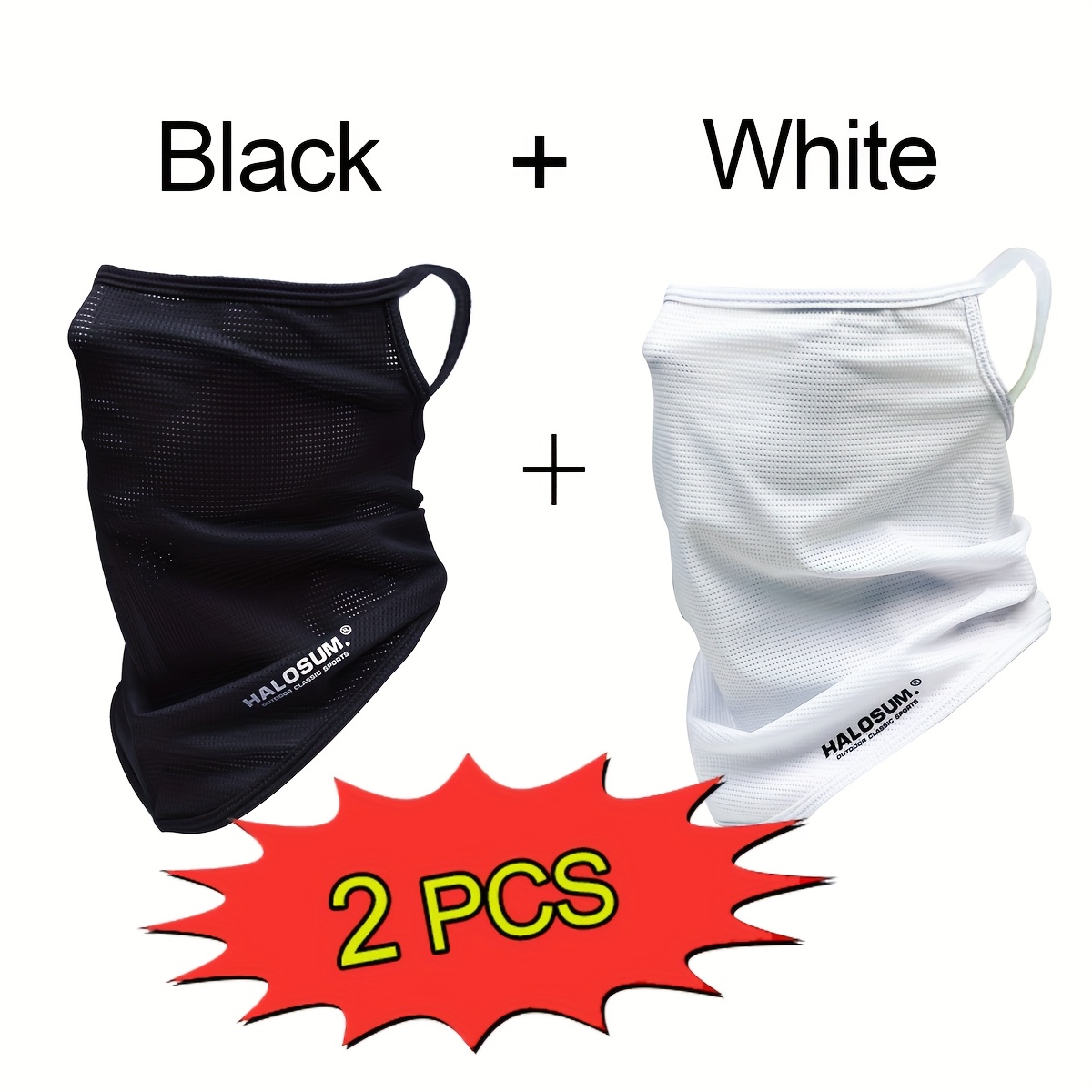 1/2 個アイスシルクフェイスマスク通気性サイクリングバイザ - Kids Face Mask のレビューと価格