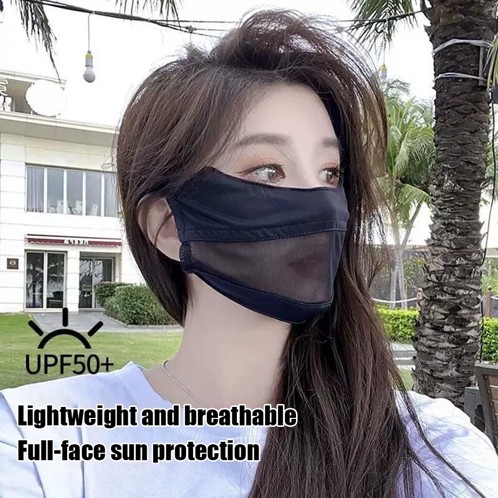 UV保護フェイスマスク洗える夏用通気性メッシュパッチワークフ - Cloth Face Mask Washable のレビューと価格