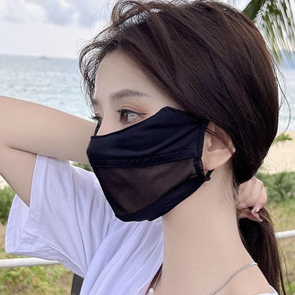 UV保護フェイスマスク洗える夏用通気性メッシュパッチワークフ - Cloth Face Mask Washable のレビューと価格