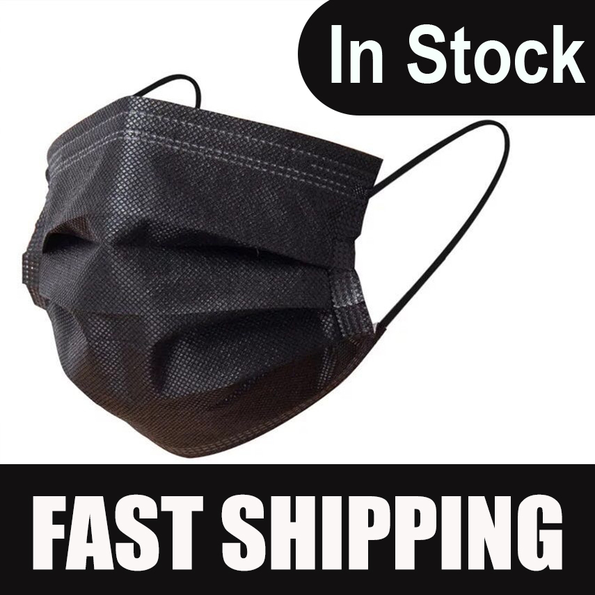 ブラックフェイスマスク口カバー保護口鼻ソフトと通気性保護フェ - Disposable Surgical Mask のレビューと価格