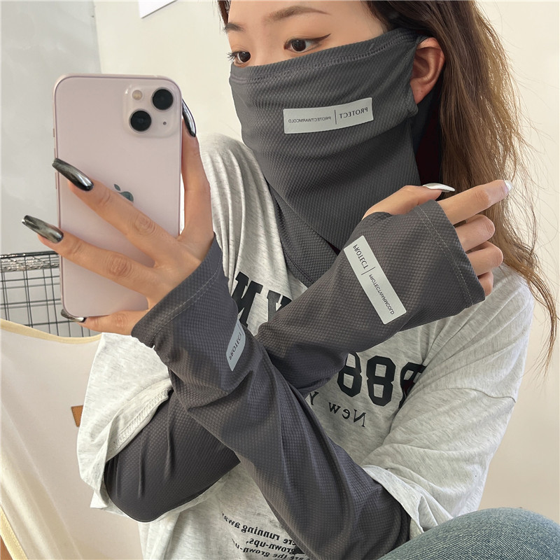 Sun UV保護アームスリーブセット、アイスシルクフェイスカ - Sports Mask Breathable のレビューと価格