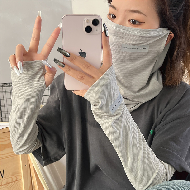 Sun UV保護アームスリーブセット、アイスシルクフェイスカ - Sports Mask Breathable のレビューと価格