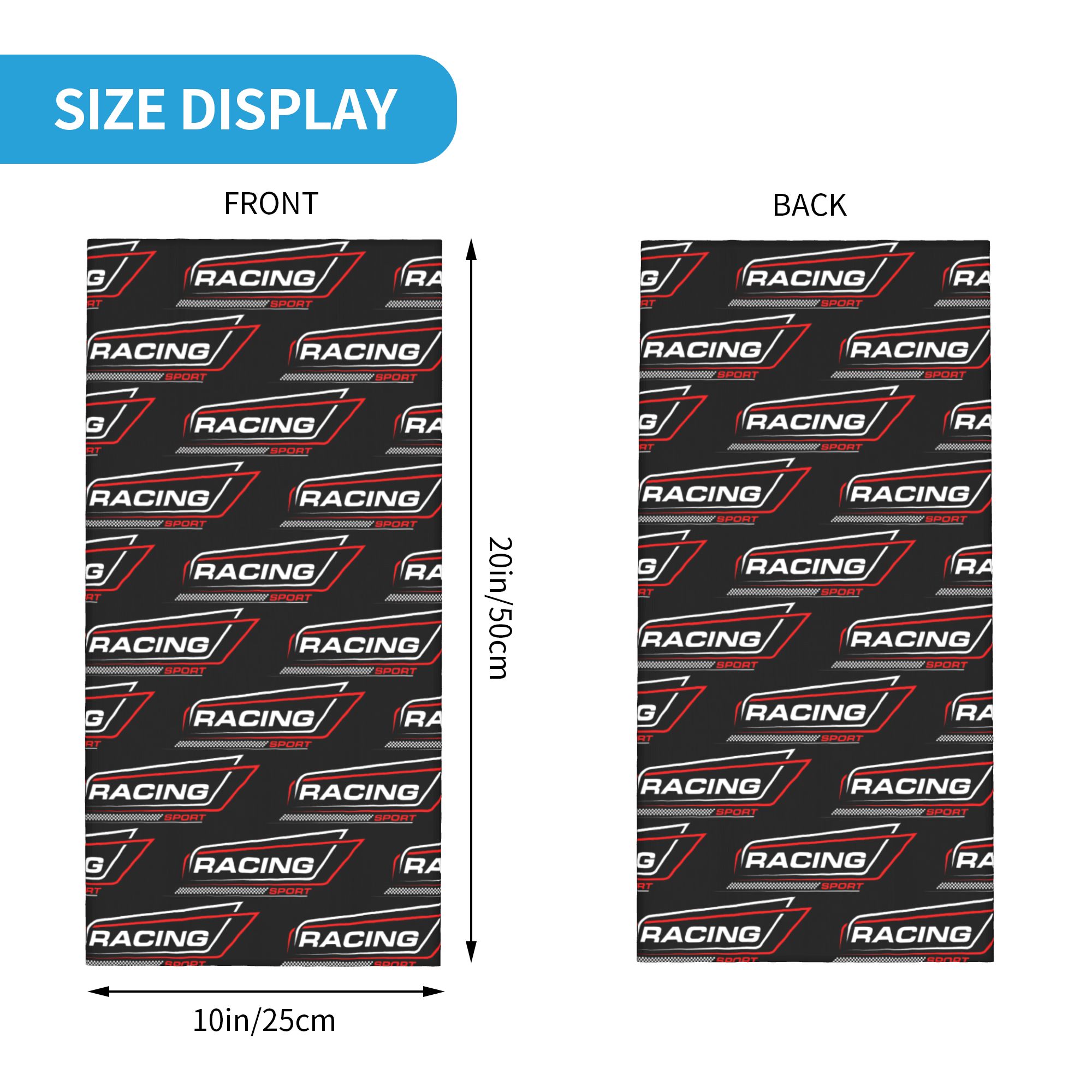 カスタムレーシングスピードレースバンダナネックゲイターUVカ - Neck Gaiter Face Cover のレビューと価格