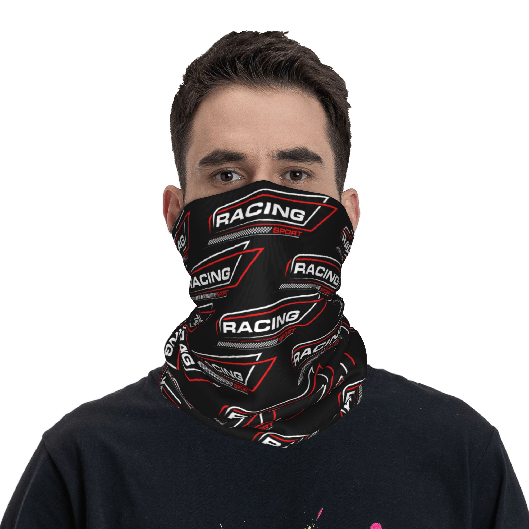 カスタムレーシングスピードレースバンダナネックゲイターUVカ - Neck Gaiter Face Cover のレビューと価格