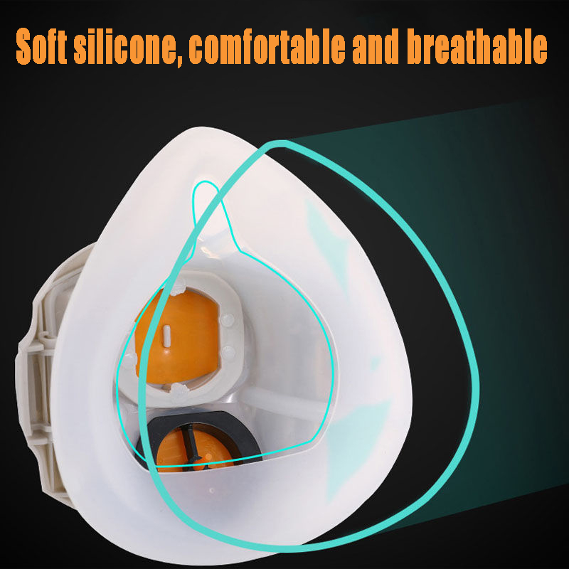 シリコーン防塵ガスマスク呼吸器と1201フィルター綿研磨研削 - Respirator Half Face のレビューと価格