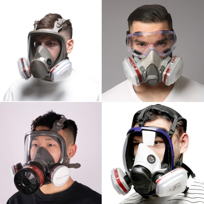 1セットハーフフェイス防塵マスク 新型15in1 6200  - Respirator Half Face のレビューと価格